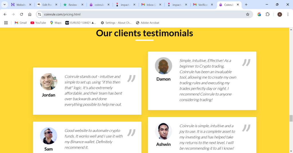 clients testimonials