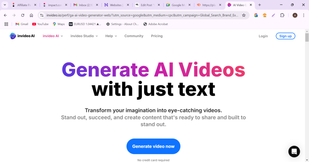 InVideo’s easy-to-use video editing interface.