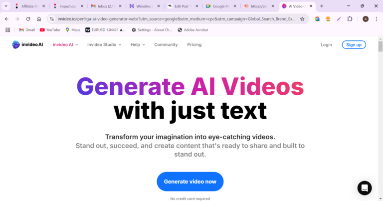 InVideo’s easy-to-use video editing interface.