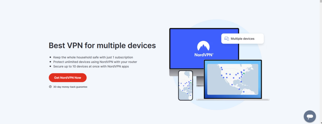 NordVPN supporting multiple devices image